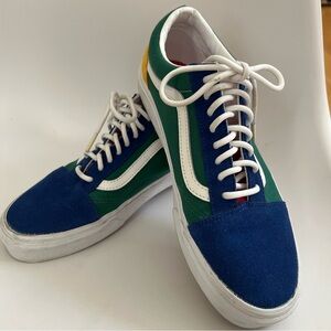 Vans Men's Blue and Green Sneakers